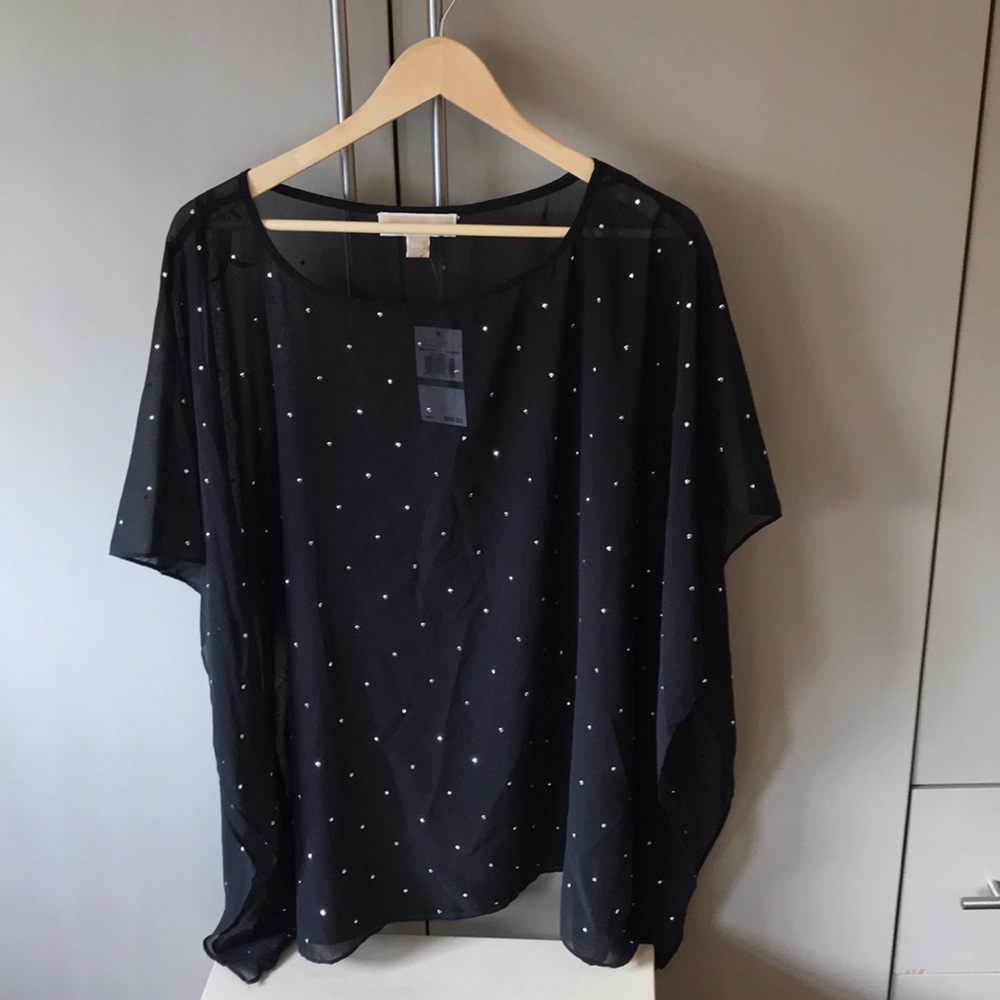 NWT Michael Kors rhinestone poncho